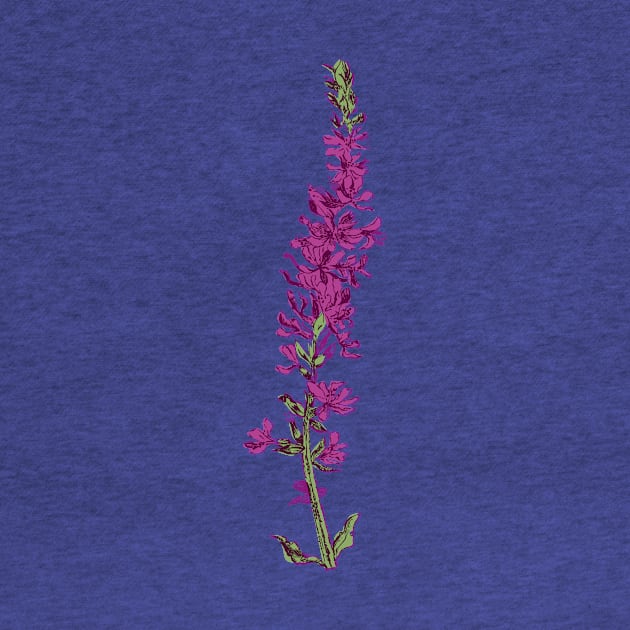 Vintage florals - Purple Loosestrife by VrijFormaat